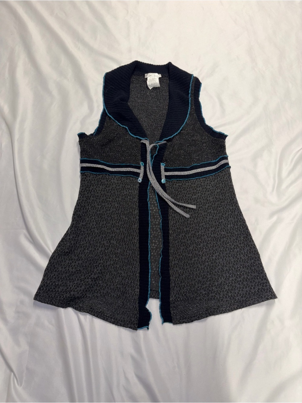 Cozy Charcoal Knit Sweater Vest by Zoe Lot B